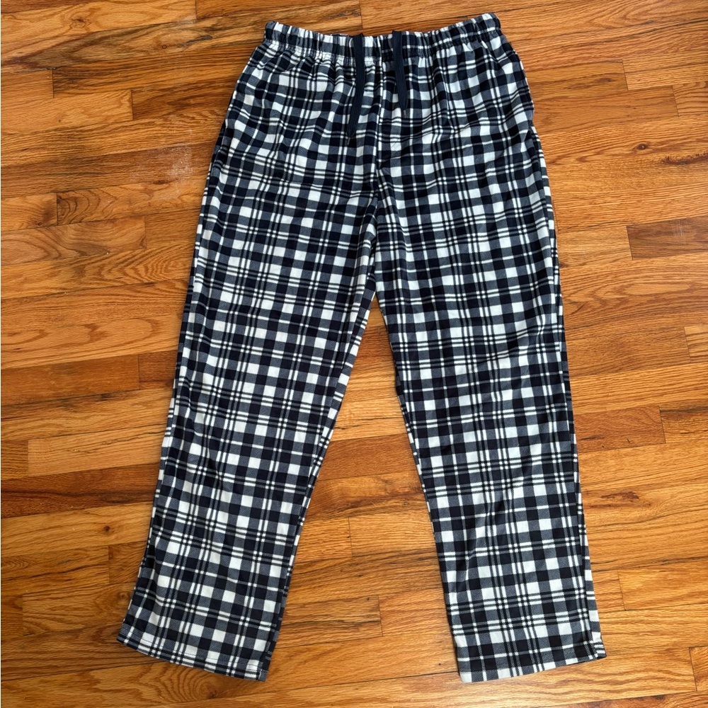 **NWOT** Blue and White Plaid Men's Pajama Pants
